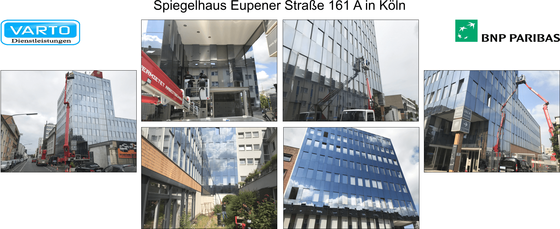 Glas-und Fassadenreinigung / Köln und NRW / Spiegelhaus Eupener Straße 161 A Köln